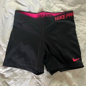 Black and Pink Nike Pros